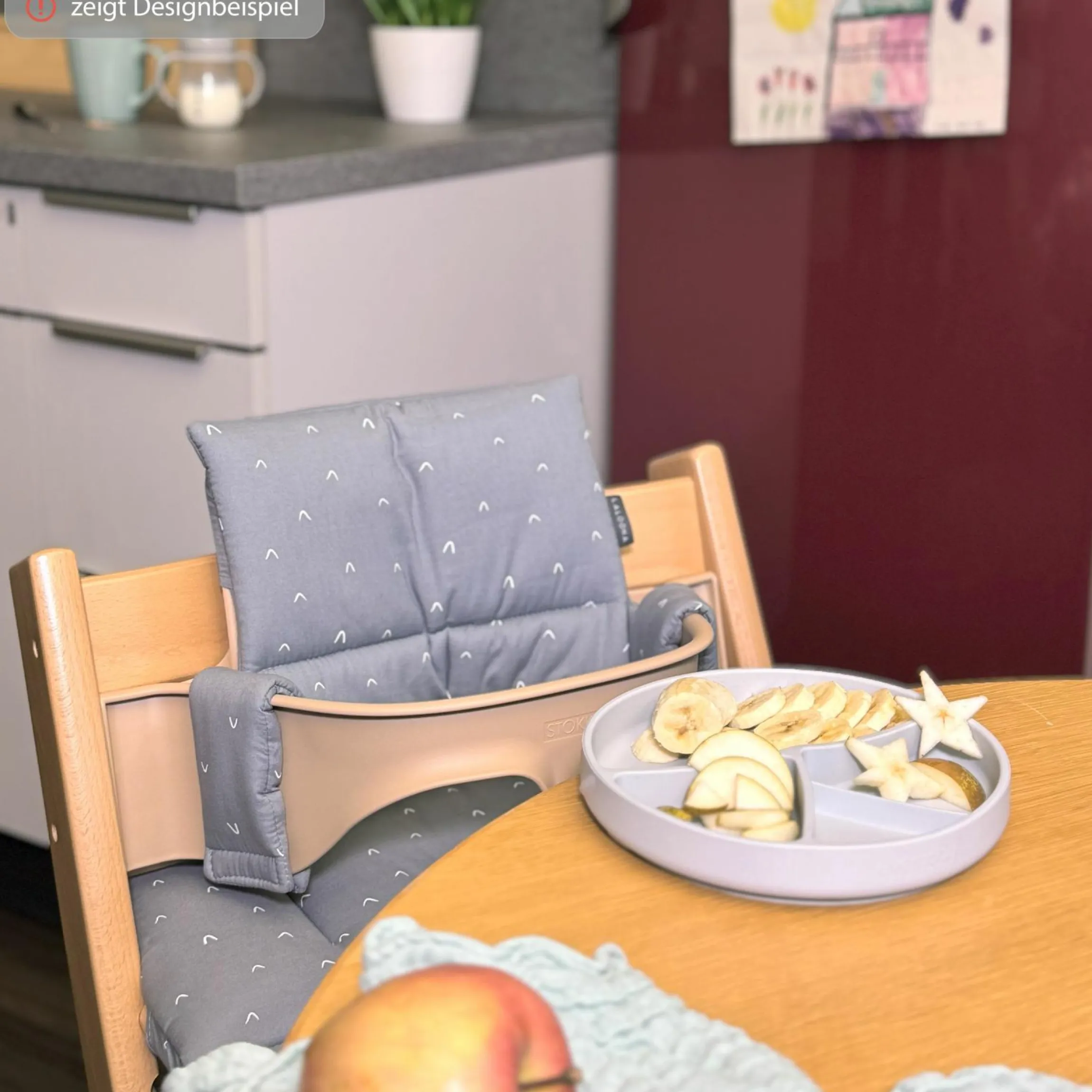 Sitzkissen / Hochstuhlauflage für Stokke Tripp Trapp - beschichtet - Grau