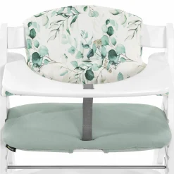 Sitzkissen / Hochstuhlauflage für Alpha Hochstuhl - Highchair Pad Select - Jersey Leaves Mint