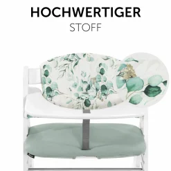Sitzkissen / Hochstuhlauflage für Alpha Hochstuhl - Highchair Pad Select - Jersey Leaves Mint