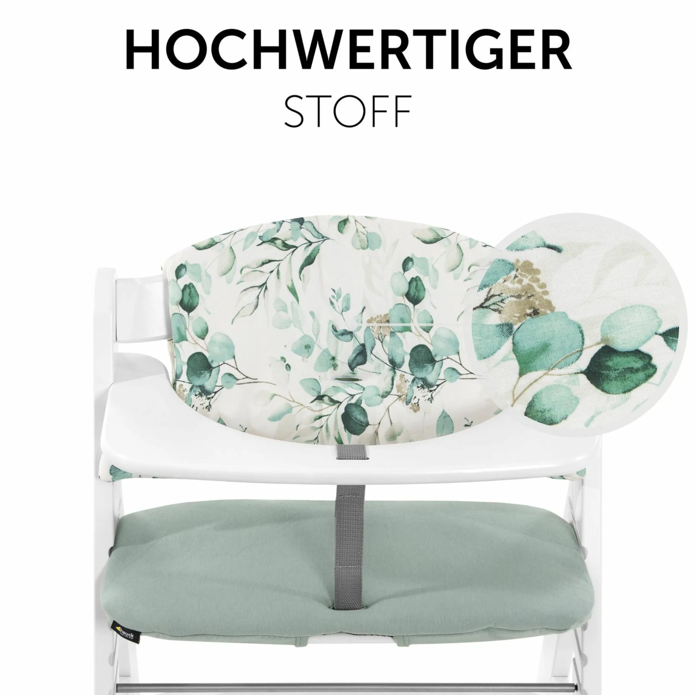 Sitzkissen / Hochstuhlauflage für Alpha Hochstuhl - Highchair Pad Select - Jersey Leaves Mint