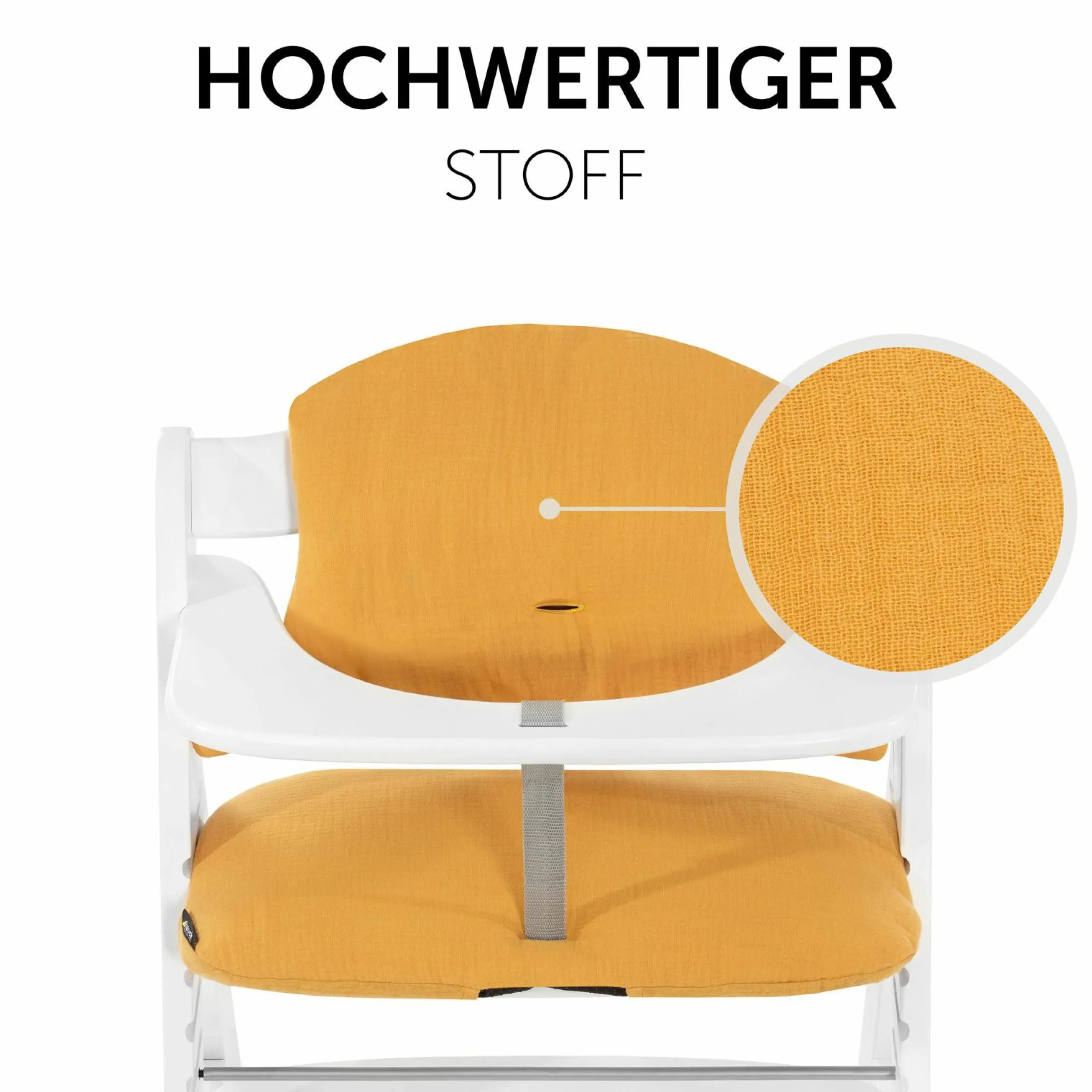 Sitzkissen / Hochstuhlauflage für Alpha Hochstuhl - Highchair Pad Select - Muslin Honey