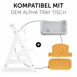 Sitzkissen / Hochstuhlauflage für Alpha Hochstuhl - Highchair Pad Select - Muslin Honey