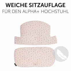Sitzkissen / Hochstuhlauflage für Alpha Hochstuhl - Highchair Pad Select - Jersey Flowers Rose