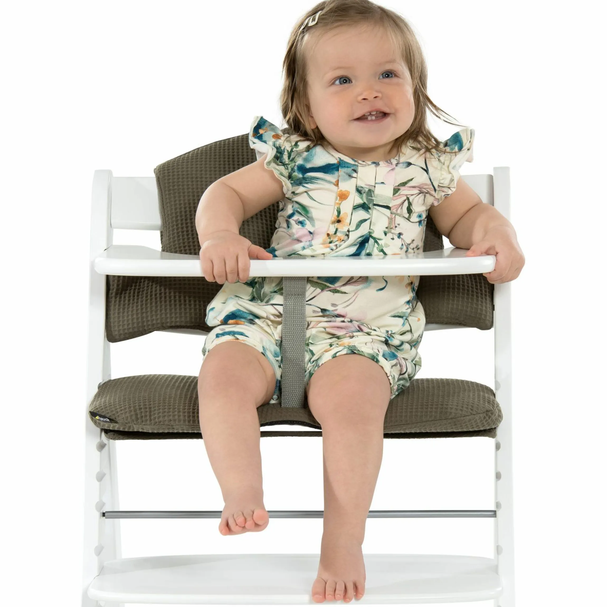 Sitzkissen / Hochstuhlauflage für Alpha Hochstuhl - Highchair Pad Select - Waffle Pique Olive