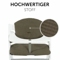 Sitzkissen / Hochstuhlauflage für Alpha Hochstuhl - Highchair Pad Select - Waffle Pique Olive