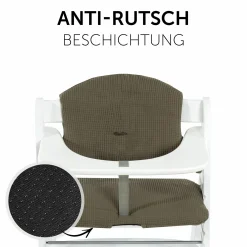 Sitzkissen / Hochstuhlauflage für Alpha Hochstuhl - Highchair Pad Select - Waffle Pique Olive