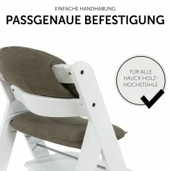 Sitzkissen / Hochstuhlauflage für Alpha Hochstuhl - Highchair Pad Select - Waffle Pique Olive