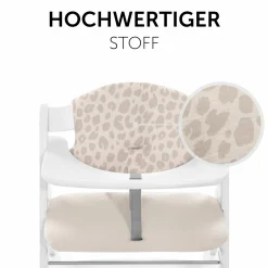 Sitzkissen / Hochstuhlauflage für Alpha Hochstuhl - Highchair Pad Select - Muslin Leo Natural