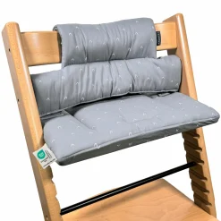 Sitzkissen / Hochstuhlauflage für Stokke Tripp Trapp - Curves - Grau