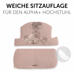 Sitzkissen / Hochstuhlauflage für Alpha Hochstuhl Highchair Pad Select - Disney - Minnie Mouse Rose