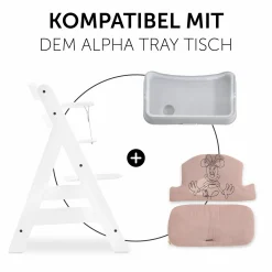 Sitzkissen / Hochstuhlauflage für Alpha Hochstuhl Highchair Pad Select - Disney - Minnie Mouse Rose