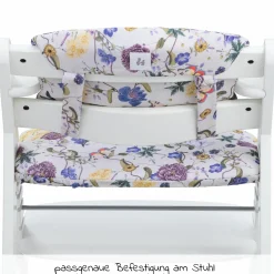 Sitzkissen / Hochstuhlauflage Highchair Pad für Alpha Plus Hochstuhl - Floral Beige