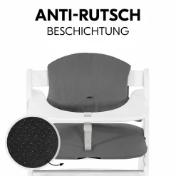 Sitzkissen / Hochstuhlauflage für Alpha, Beta & Arketa Hochstuhl - Highchair Pad Select - Muslin Dark Grey