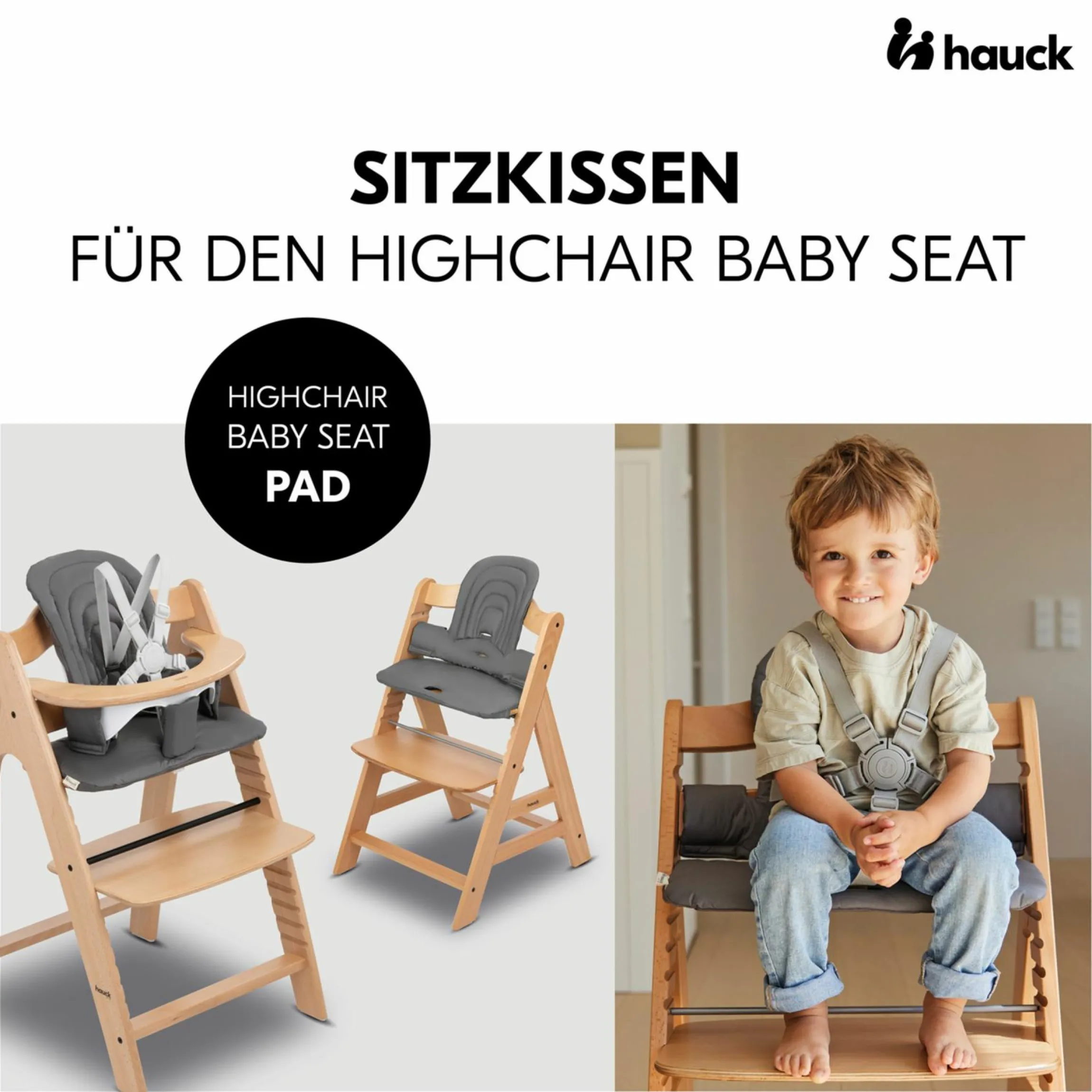 Sitzkissen / Hochstuhlauflage für Highchair Baby Seat - Dark Grey
