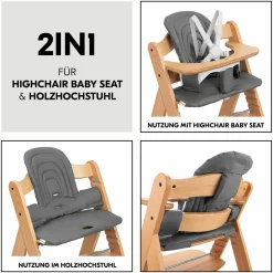 Sitzkissen / Hochstuhlauflage für Highchair Baby Seat - Dark Grey