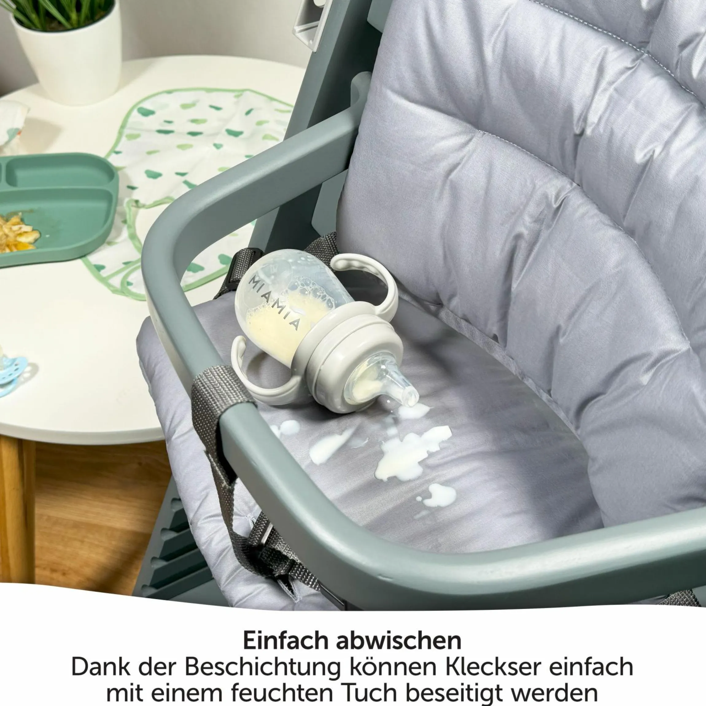 Sitzkissen / Hochstuhlauflage für bebeconfort Timba - beschichtet - Grau