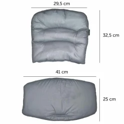 Sitzkissen / Hochstuhlauflage für bebeconfort Timba - beschichtet - Grau