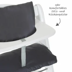 Sitzpolster / Sitzverkleinerer - Deluxe für Alpha Hochstuhl - Grau
