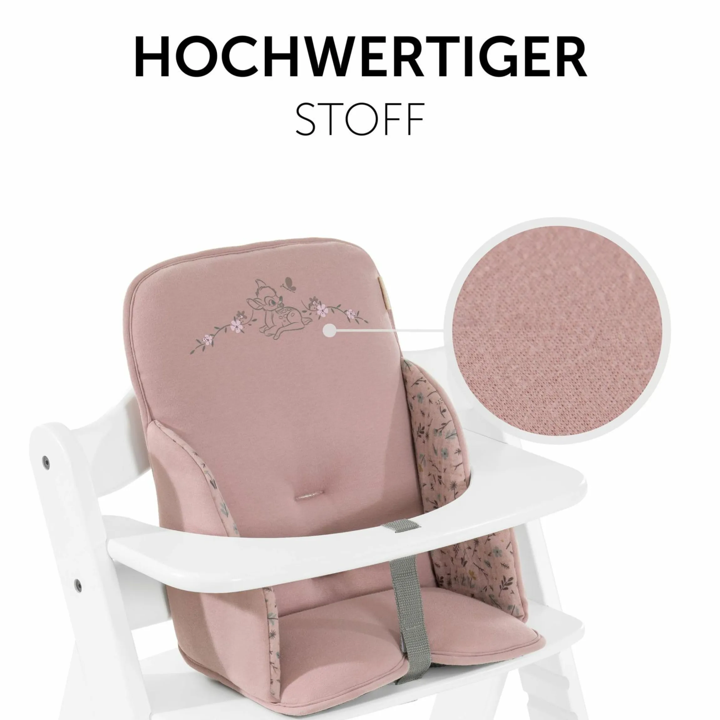 Sitzverkleinerer / Sitzkissen für Alpha Hochstuhl Cosy Select - Disney - Bambi Rose