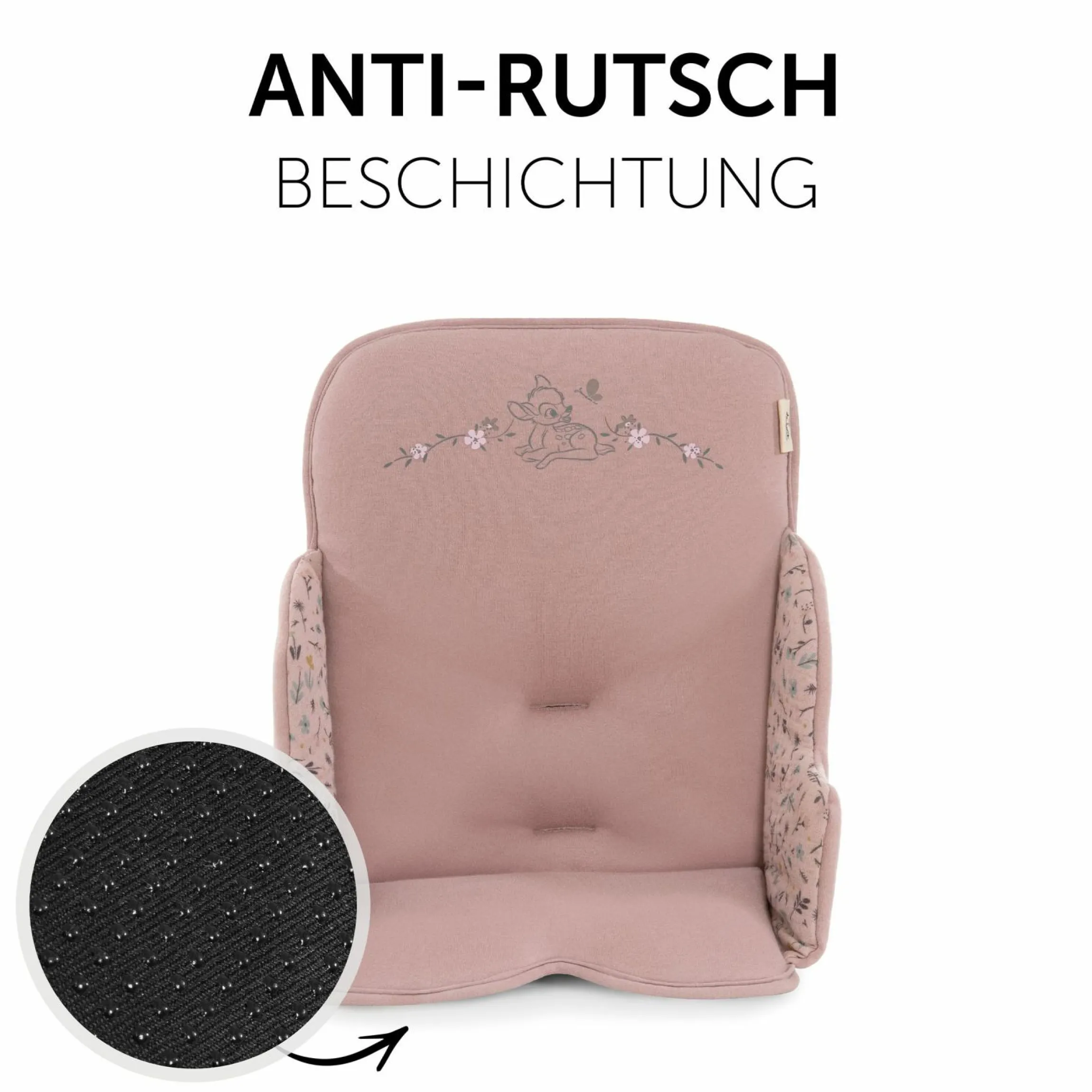 Sitzverkleinerer / Sitzkissen für Alpha Hochstuhl Cosy Select - Disney - Bambi Rose