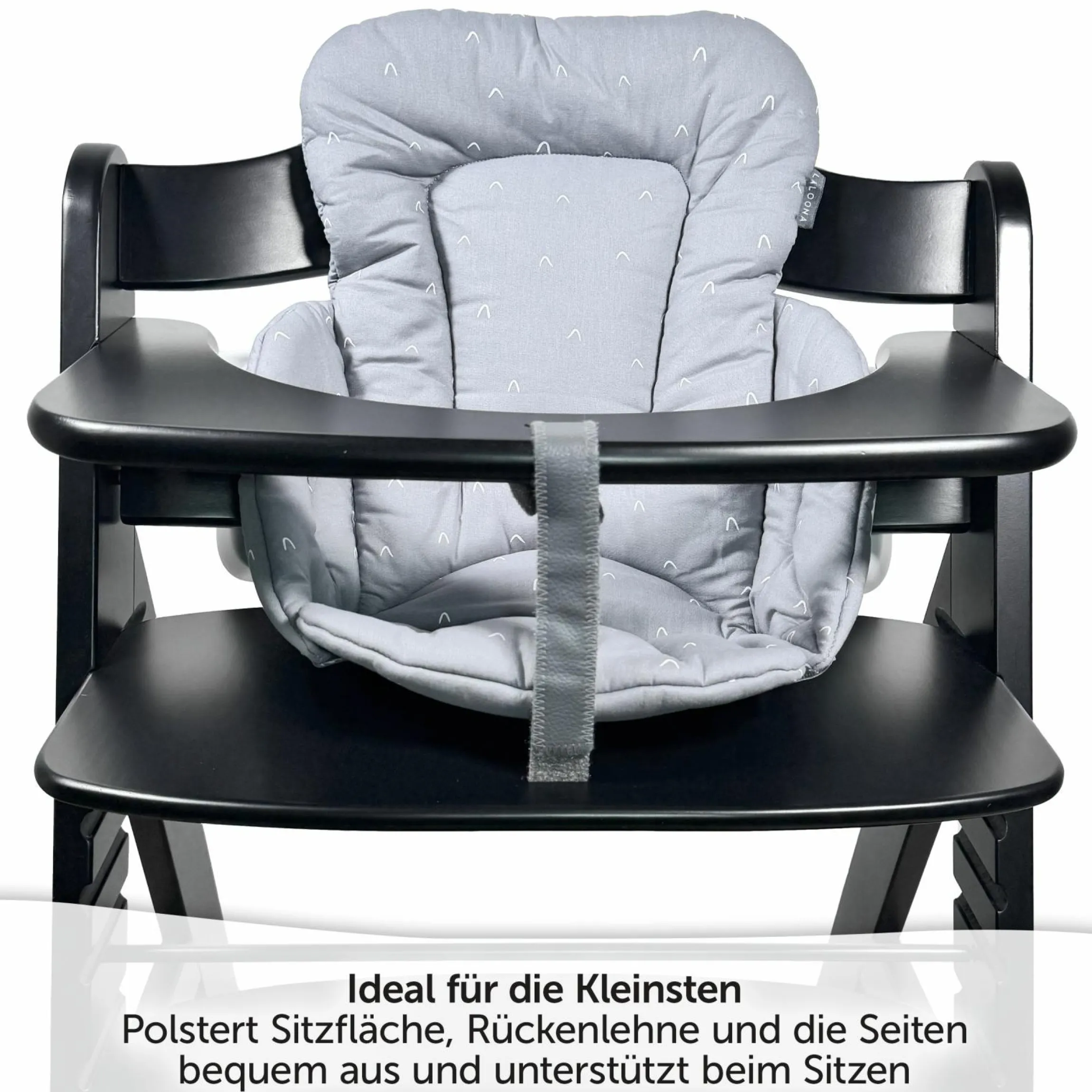 Sitzverkleinerer für Hauck Alpha Hochstuhl - Curves - Grau