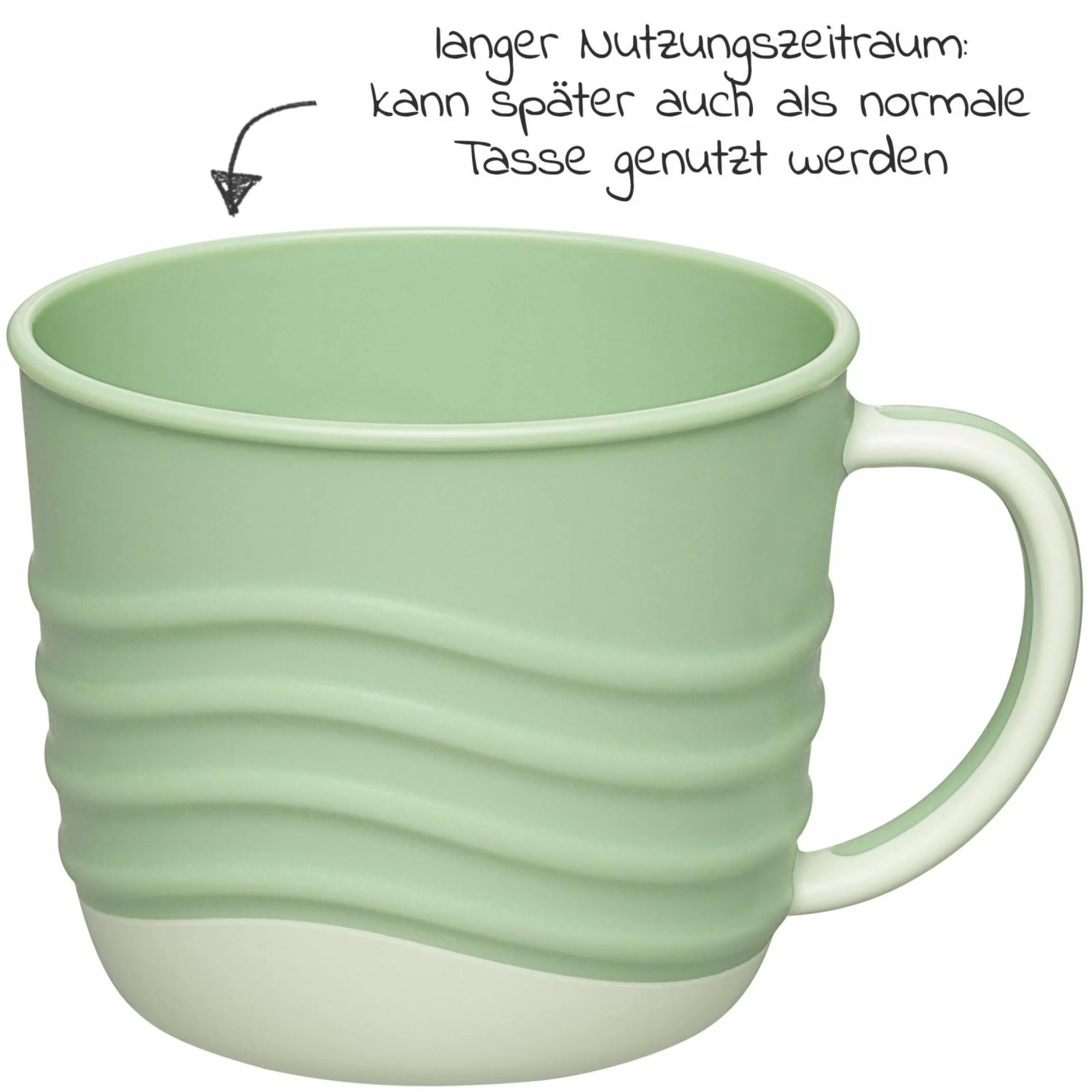 Snackbox / Kindertasse 2in1 eat green - Grün