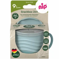 Snackbox / Kindertasse 2in1 eat green - Blau