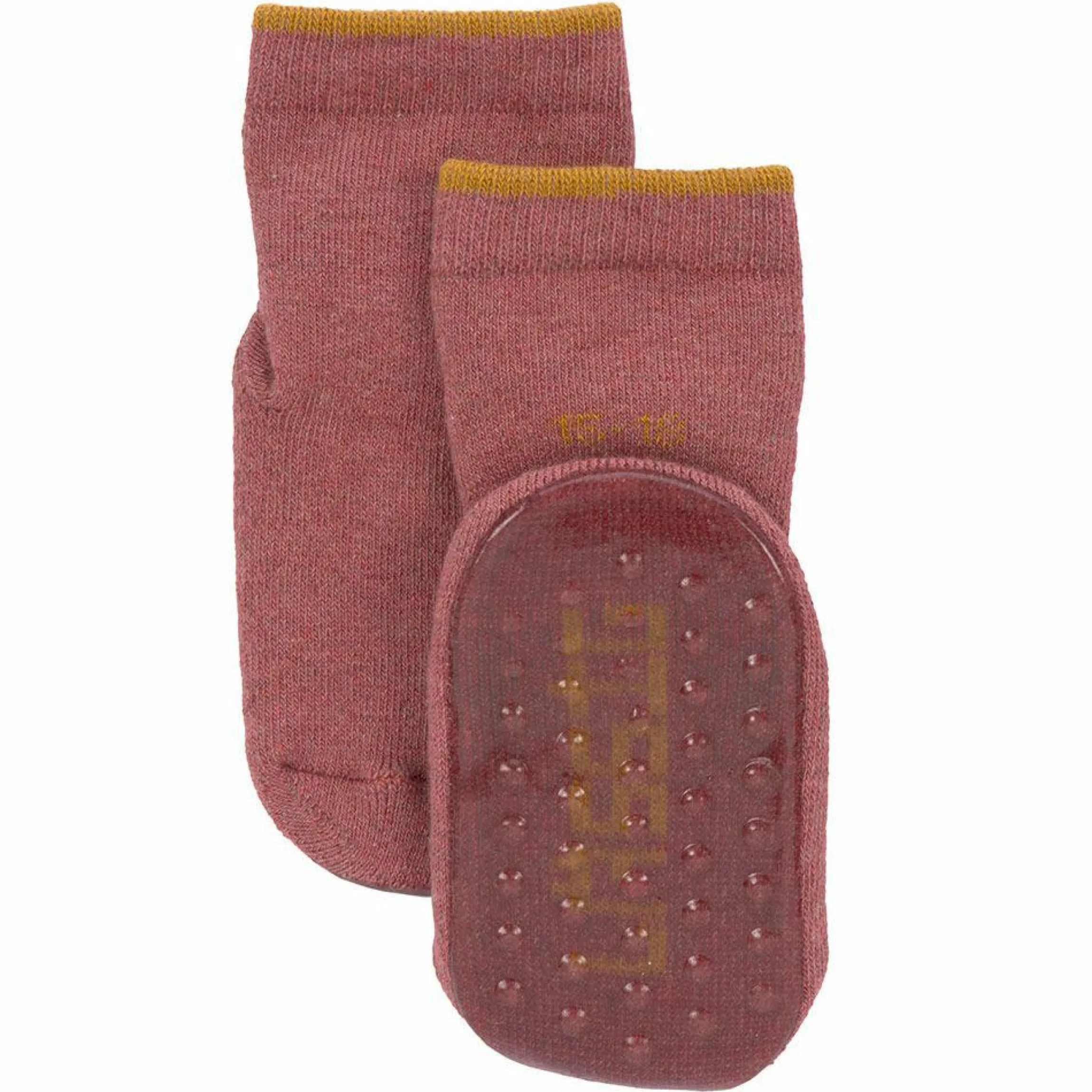 Socken 2er Pack Anti-Slip aus Bio-Baumwolle - Rosewood Rose - Gr. 19-22