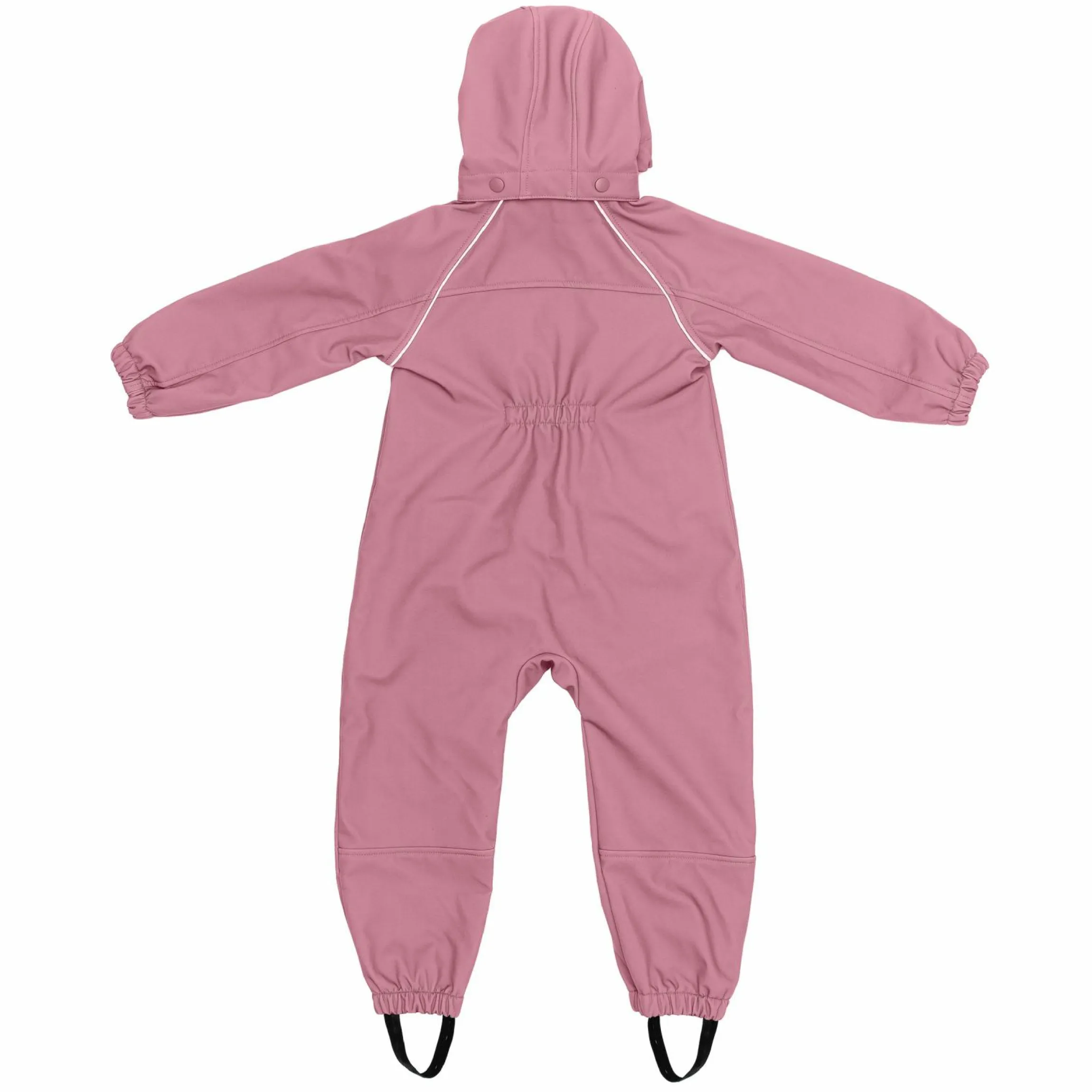 Softshelloverall windicht, wasserabweisend, atmungsaktiv mit Kapuze und elastichen Bündchen - Rose - Gr. 98/104