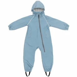 Softshelloverall windicht, wasserabweisend, atmungsaktiv mit Kapuze und elastichen Bündchen - Blau - Gr. 98/104