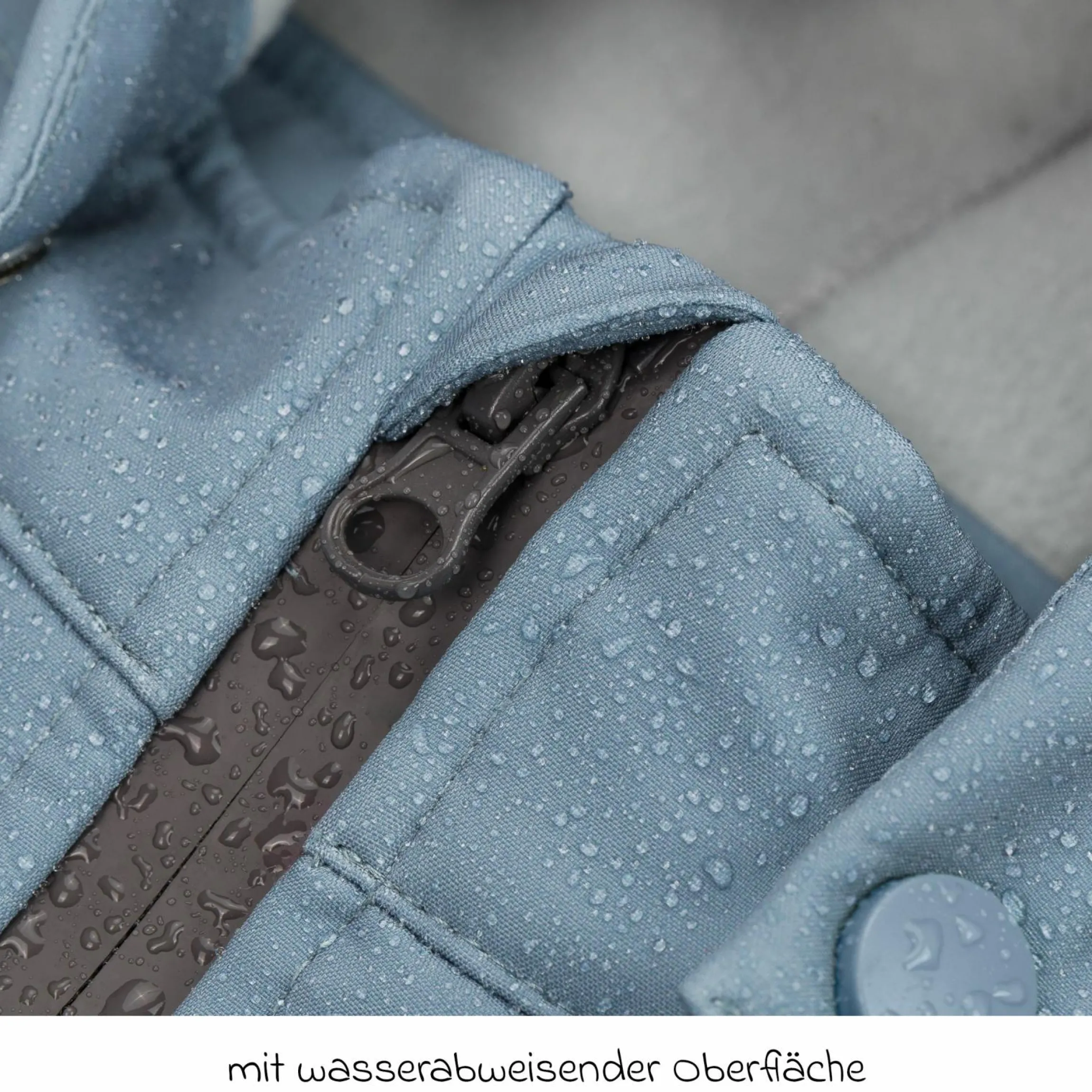 Softshelloverall windicht, wasserabweisend, atmungsaktiv mit Kapuze und elastichen Bündchen - Blau - Gr. 98/104