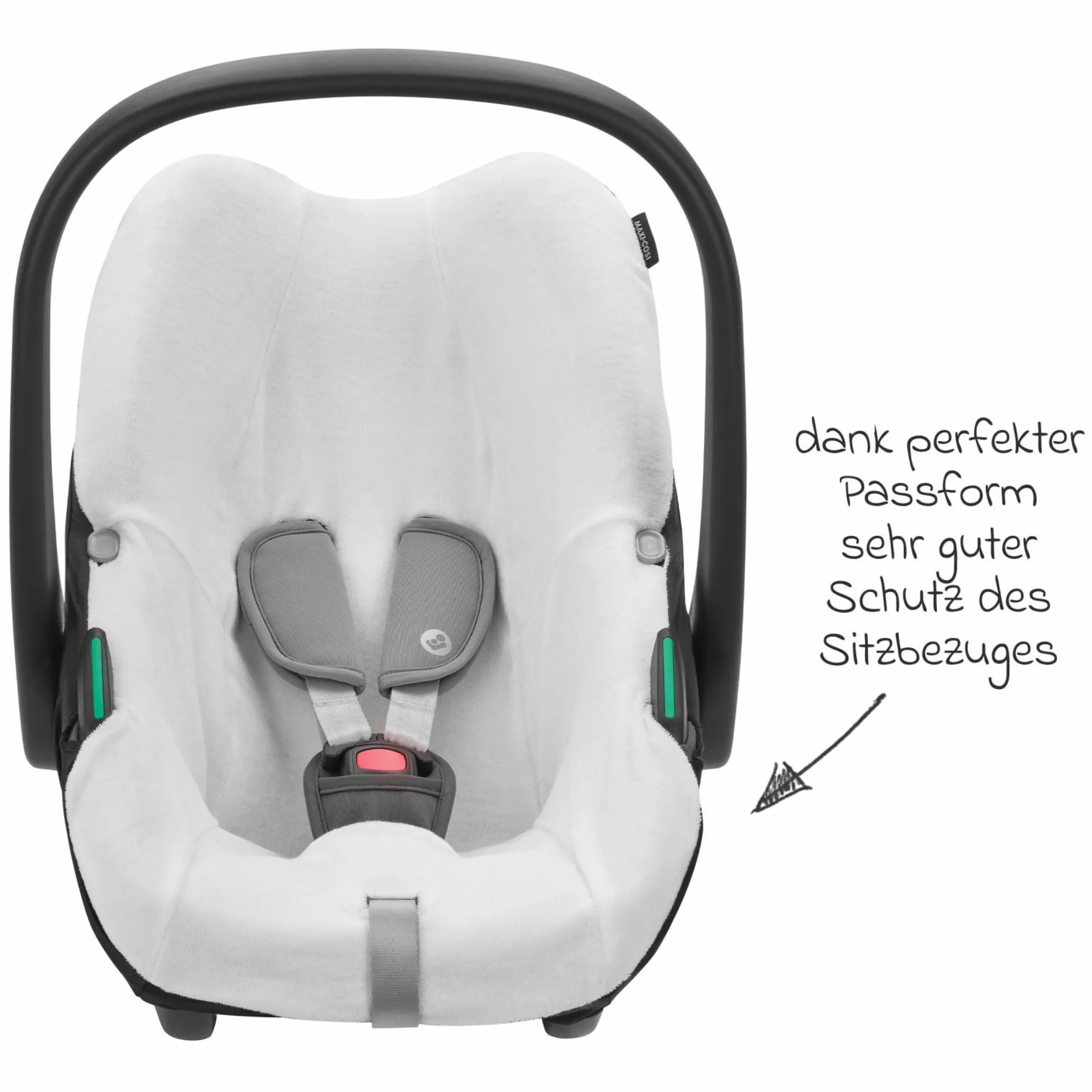 Sommer- und Schonbezug für CabrioFix i-Size / Pebble S - Organic Cotton - Weiß - Kollektion 2025