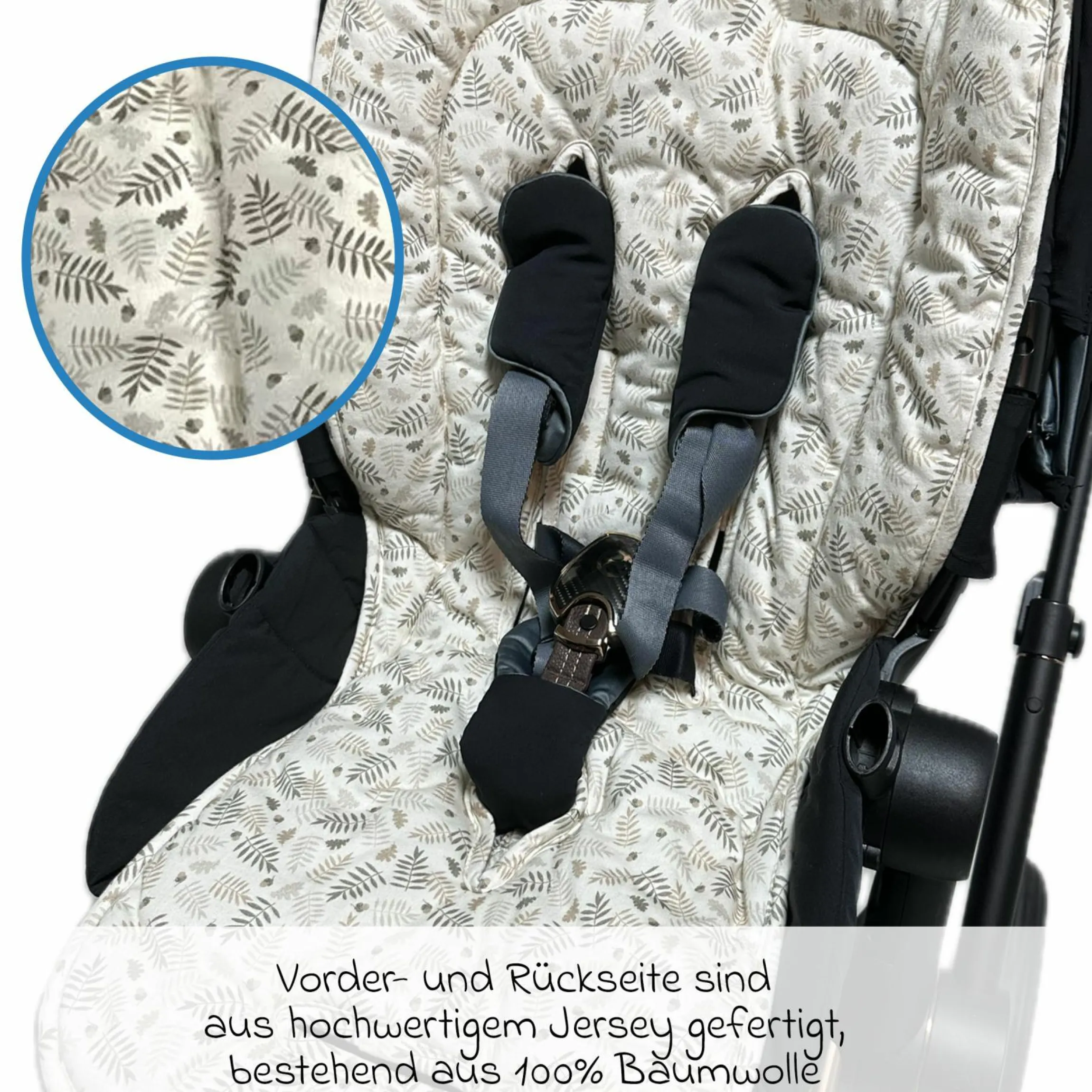 Sommer-Einlage Jersey für Kinderwagen - Forrest Cream - Kollektion 2024