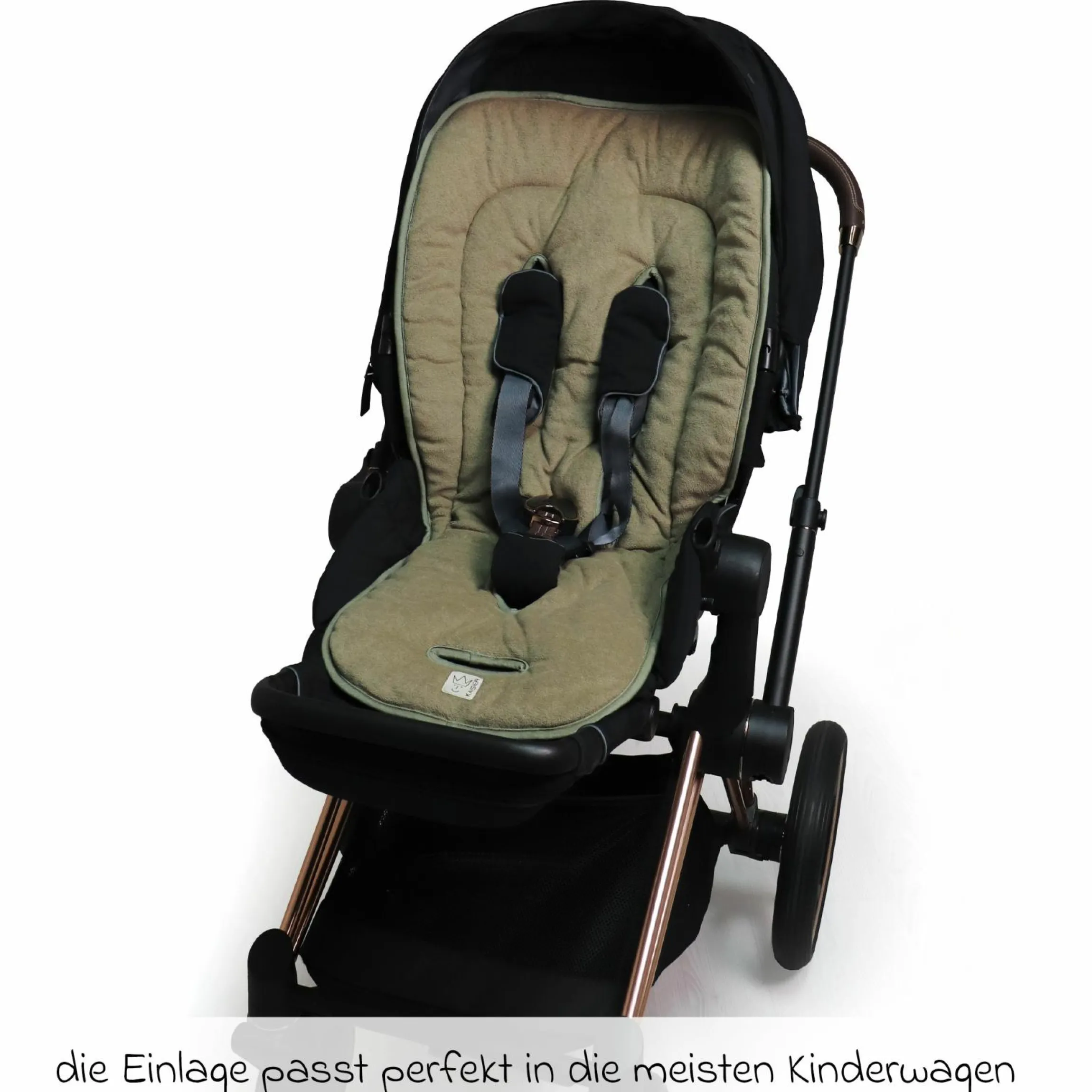 Sommer-Einlage Terry für Kinderwagen - Olive Green - Kollektion 2024