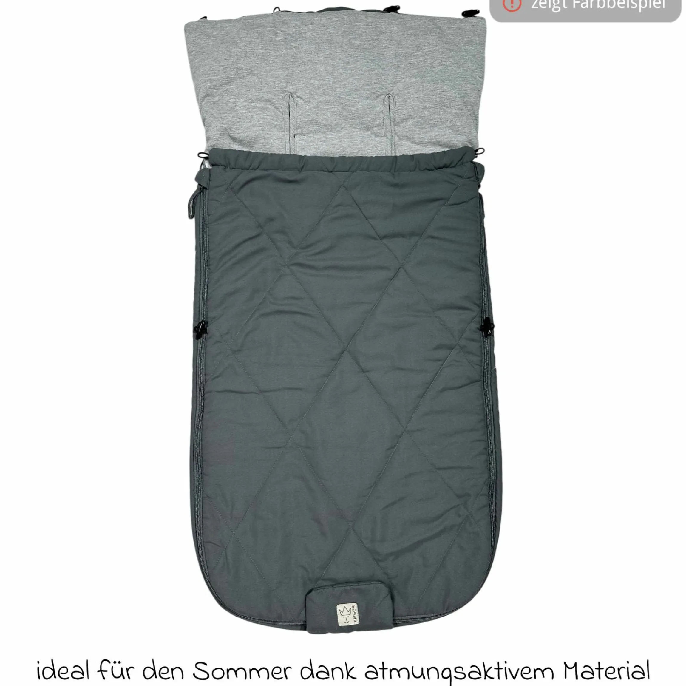 Sommerfußsack Aurora universal passend für alle Gurtsysteme für Kinderwagen, Buggy & Fahrradanhänger - Sand Cream