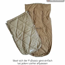 Sommerfußsack Aurora universal passend für alle Gurtsysteme für Kinderwagen, Buggy & Fahrradanhänger - Sand Cream