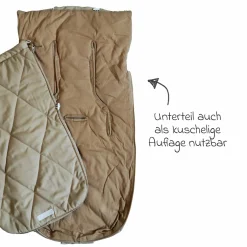Sommerfußsack Aurora universal passend für alle Gurtsysteme für Kinderwagen, Buggy & Fahrradanhänger - Sand Cream