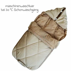 Sommerfußsack Aurora universal passend für alle Gurtsysteme für Kinderwagen, Buggy & Fahrradanhänger - Sand Cream