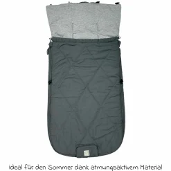 Sommerfußsack Aurora universal passend für alle Gurtsysteme für Kinderwagen, Buggy & Fahrradanhänger - Dark Grey