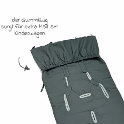 Sommerfußsack Aurora universal passend für alle Gurtsysteme für Kinderwagen, Buggy & Fahrradanhänger - Dark Grey