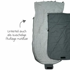 Sommerfußsack Aurora universal passend für alle Gurtsysteme für Kinderwagen, Buggy & Fahrradanhänger - Dark Grey