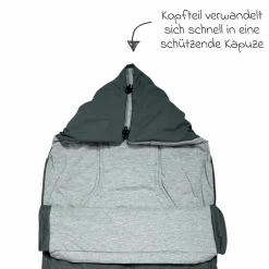 Sommerfußsack Aurora universal passend für alle Gurtsysteme für Kinderwagen, Buggy & Fahrradanhänger - Dark Grey