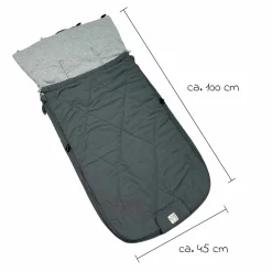 Sommerfußsack Aurora universal passend für alle Gurtsysteme für Kinderwagen, Buggy & Fahrradanhänger - Dark Grey