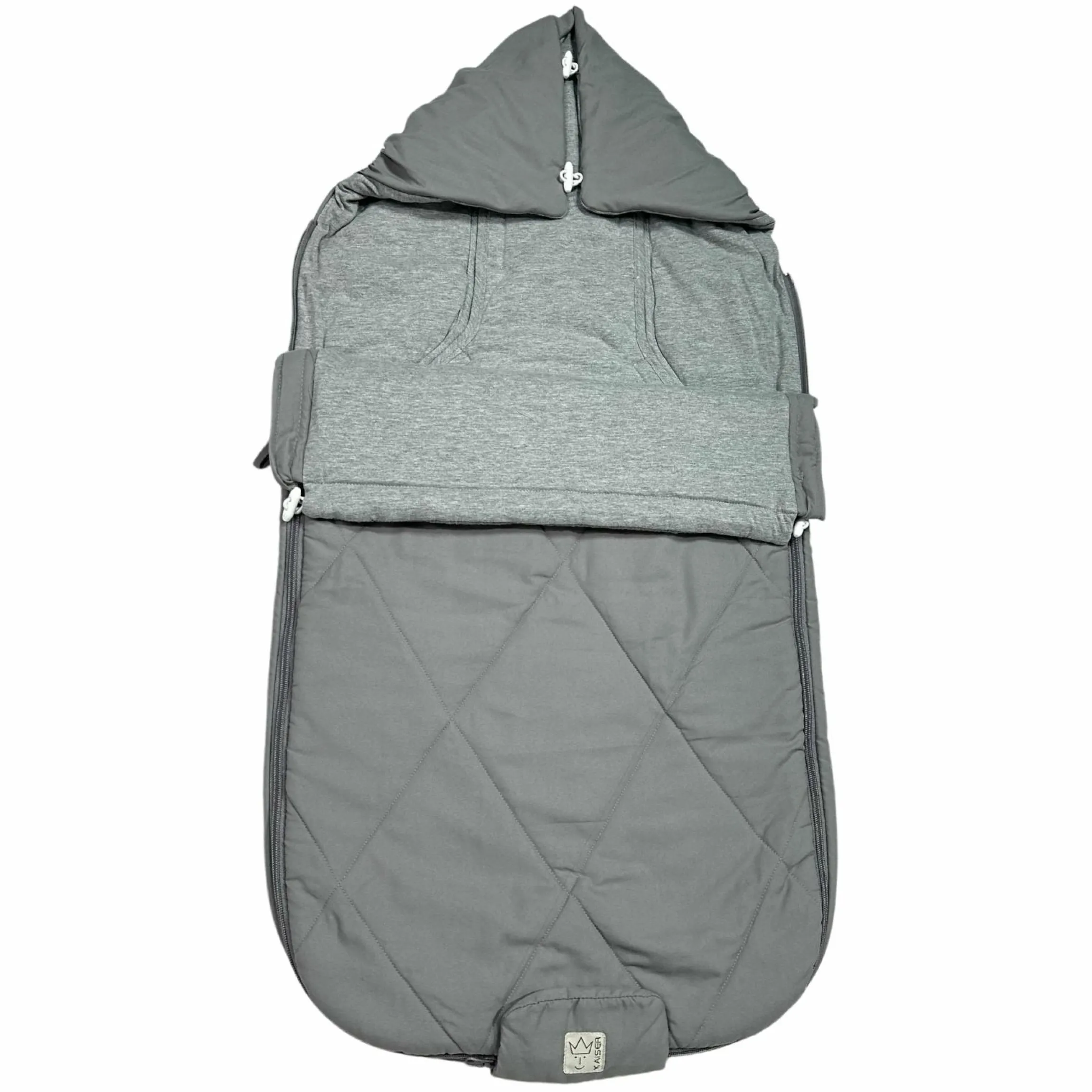 Sommerfußsack Aurora universal passend für alle Gurtsysteme für Kinderwagen, Buggy & Fahrradanhänger - Light Grey
