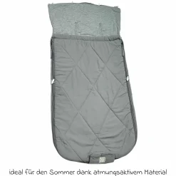 Sommerfußsack Aurora universal passend für alle Gurtsysteme für Kinderwagen, Buggy & Fahrradanhänger - Light Grey