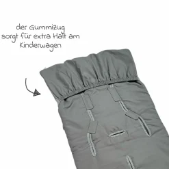 Sommerfußsack Aurora universal passend für alle Gurtsysteme für Kinderwagen, Buggy & Fahrradanhänger - Light Grey