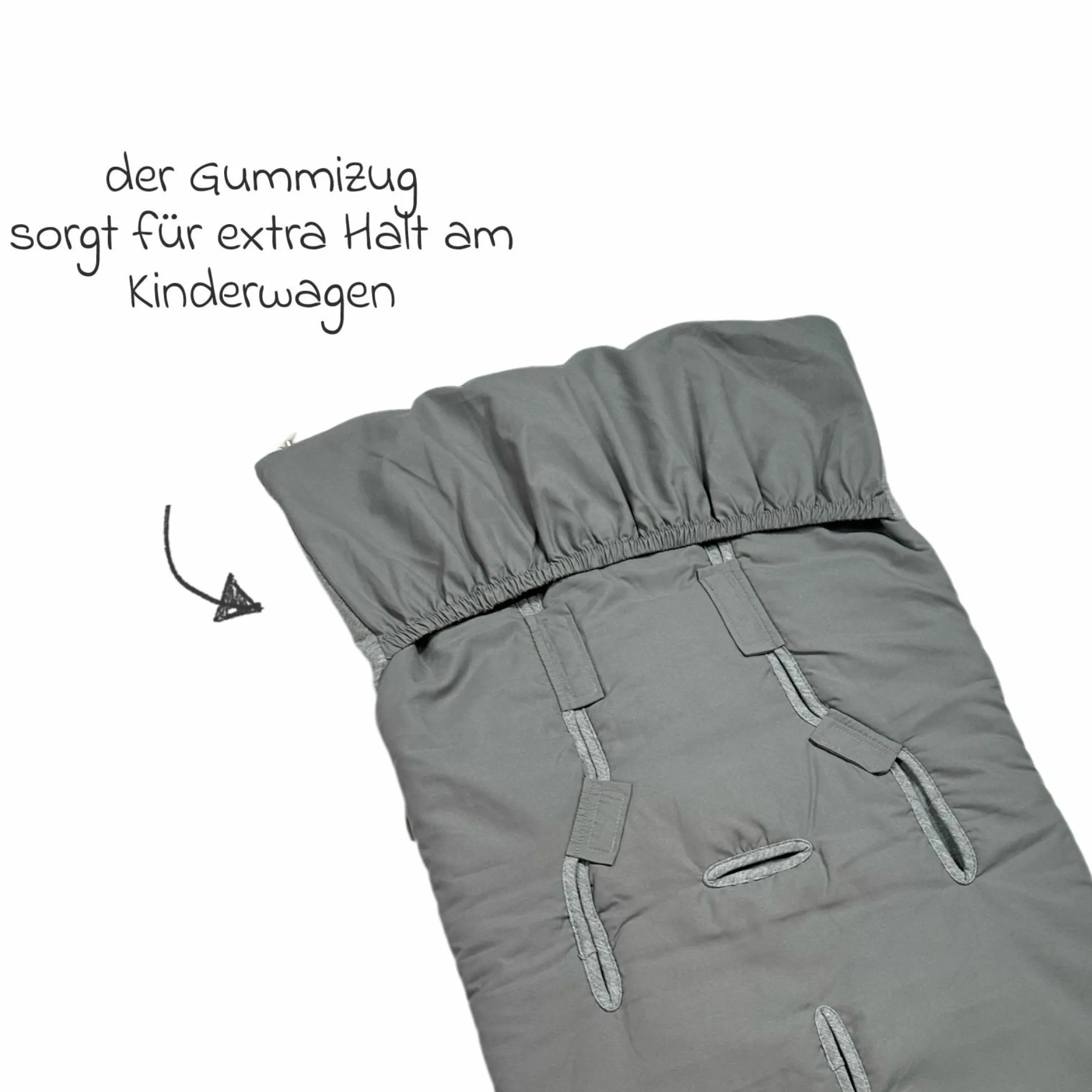 Sommerfußsack Aurora universal passend für alle Gurtsysteme für Kinderwagen, Buggy & Fahrradanhänger - Light Grey