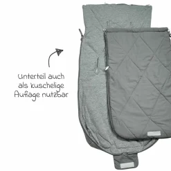 Sommerfußsack Aurora universal passend für alle Gurtsysteme für Kinderwagen, Buggy & Fahrradanhänger - Light Grey