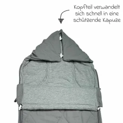 Sommerfußsack Aurora universal passend für alle Gurtsysteme für Kinderwagen, Buggy & Fahrradanhänger - Light Grey