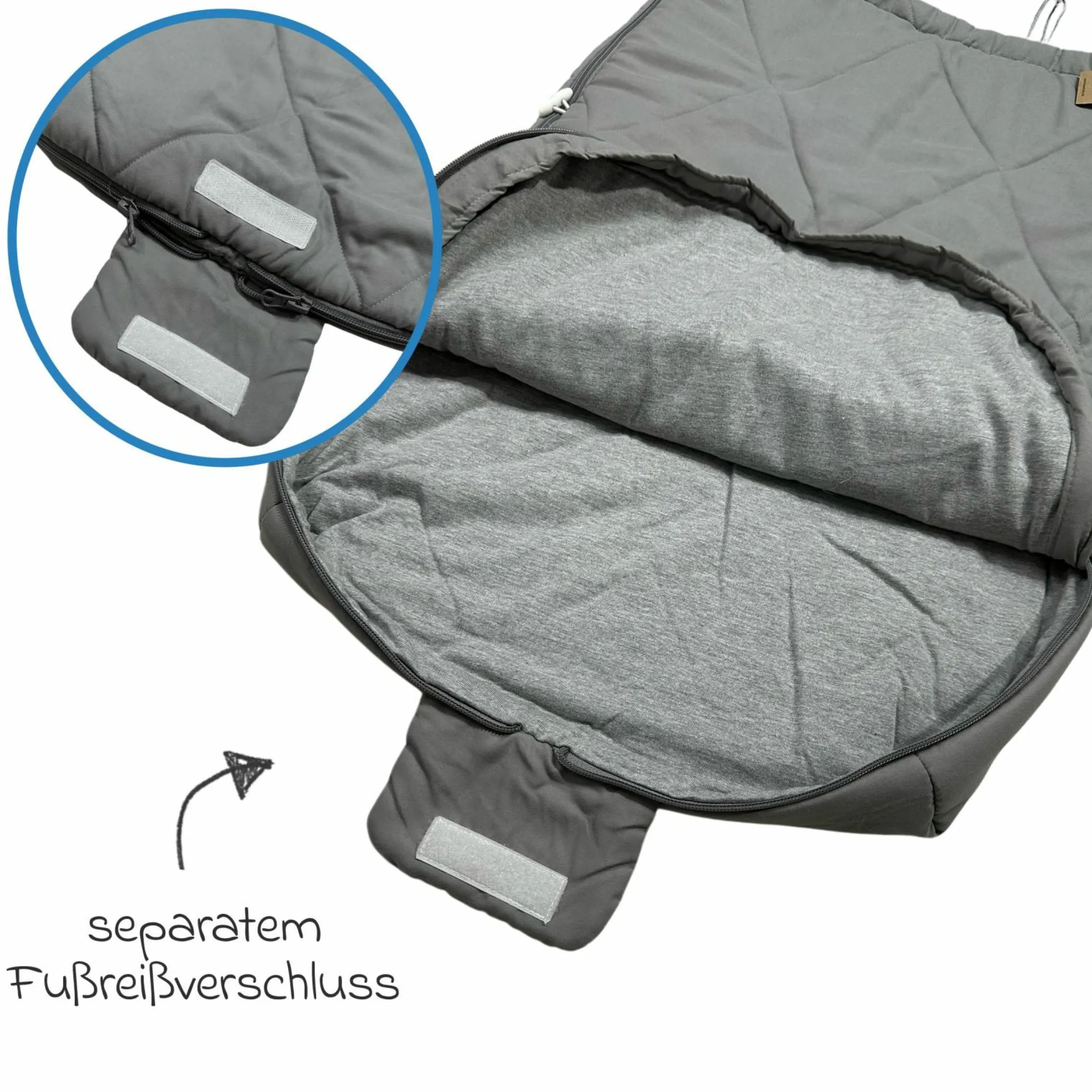 Sommerfußsack Aurora universal passend für alle Gurtsysteme für Kinderwagen, Buggy & Fahrradanhänger - Light Grey